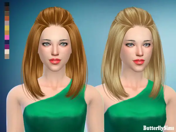 Butterflysims: Hair 187 for Sims 4