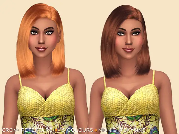 The Sims Resource: Lauri hair retextured by midnightskysims for Sims 4