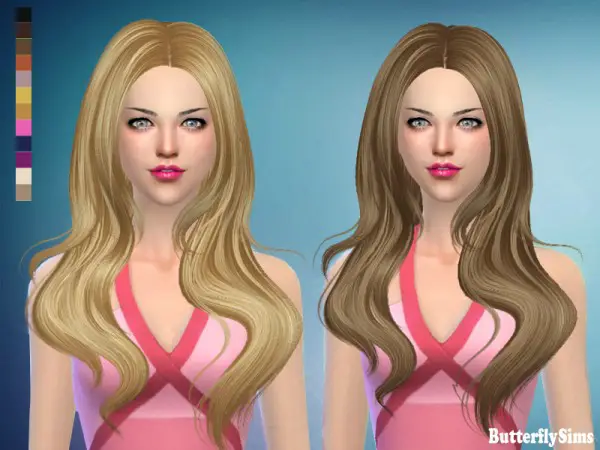 Butterflysims: Hair 186 No hat for Sims 4