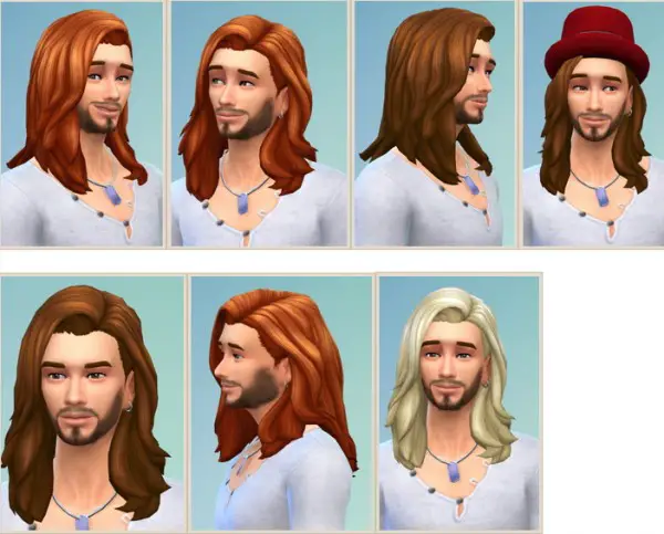 Birksches sims blog: Leonardo Hair for him for Sims 4