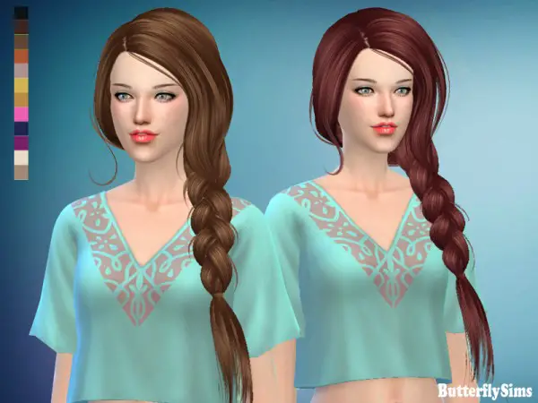 Butterflysims: Hairstyle190 for Sims 4