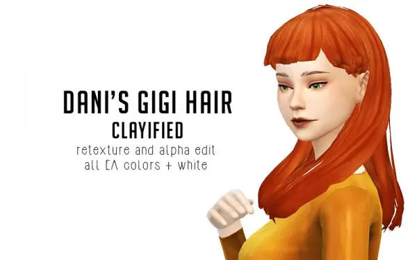 Liahxsimblr: Dani paradise’s Gigi hair retextured for Sims 4