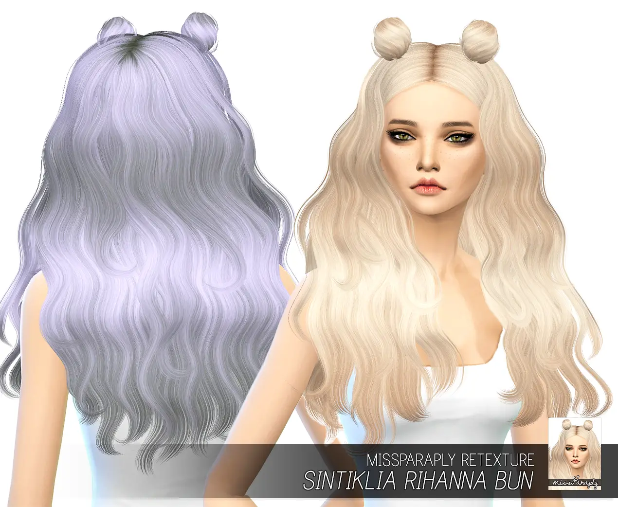Sims 4 Hairs ~ Miss Paraply: Sintiklia`s Rihanna hair retextured solid ...