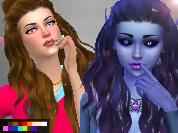 The Sims Resource: LeahLillith`s Night hair retextured by Genius666 for Sims 4