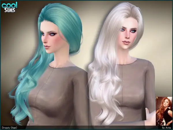 The Sims Resource: Dynasty hair by Anto for Sims 4