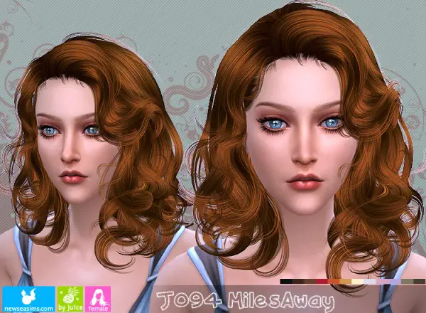 NewSea: J 094 Miles Away hair for Sims 4