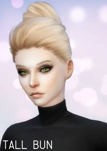 Aveira Sims 4: Simpliciaty Buns hairs retextured for Sims 4