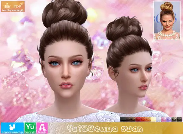 NewSea: YU188 Emma Swan hair for Sims 4