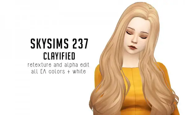 Liahxsimblr: Skysims 237 hair retextured for Sims 4