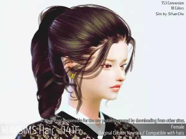 MAY Sims: May Hair 141F for Sims 4
