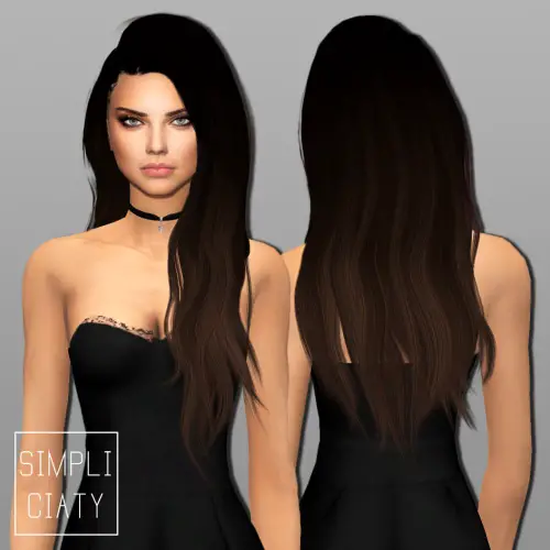 Simpliciaty: Heaventide pushback hair for Sims 4