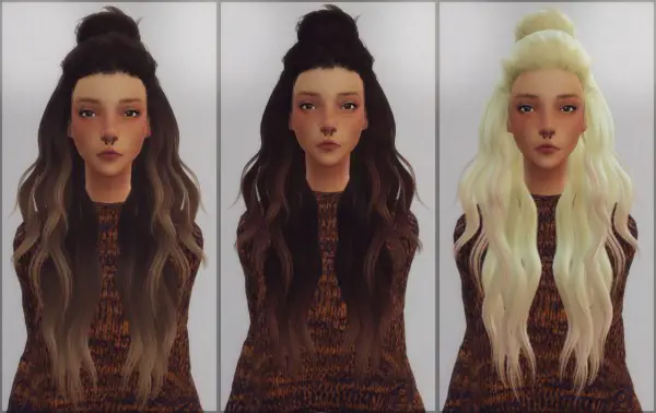 Ellie Simple: LeahLilith`s hair retextured for Sims 4