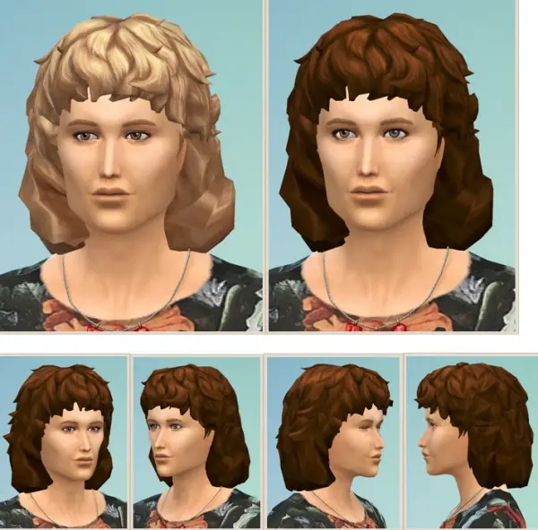 Birksches sims blog: Hazelnut Hair for him for Sims 4