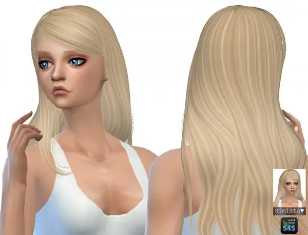 Simista: Alesso`s Emilia hairstyle retextured for Sims 4