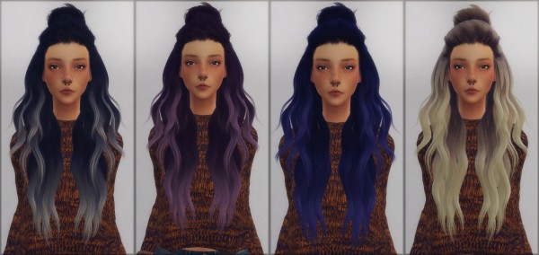 Ellie Simple: LeahLilith`s hair retextured for Sims 4