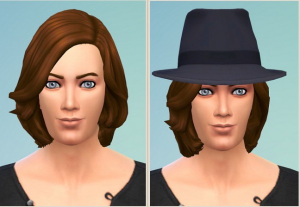 Birksches sims blog: Half soft wavy hair for him for Sims 4