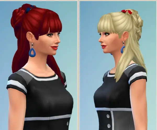 Birksches sims blog: Gardening Hair for her for Sims 4