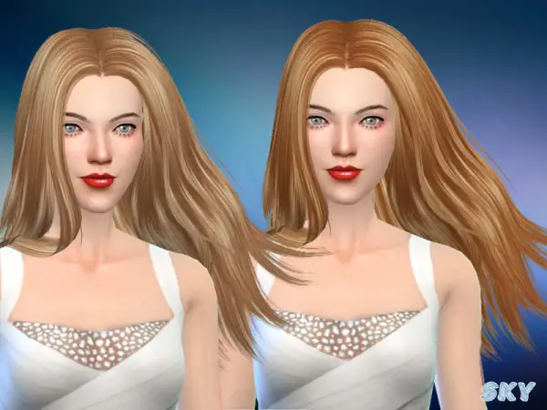 The Sims Resource: Afra 282 hair by Skysims for Sims 4