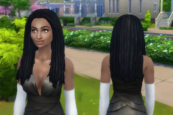 Mystufforigin: Dreads hairstyle for Sims 4