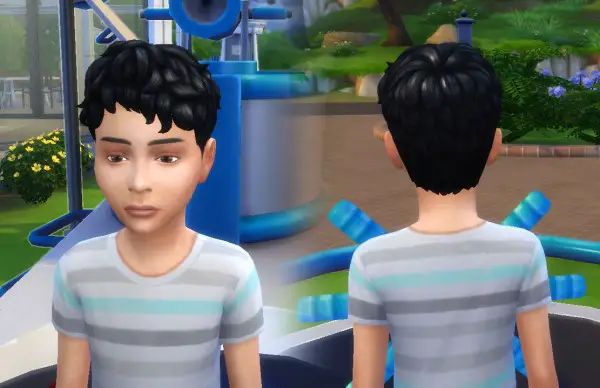 Mystufforigin: Curls Front for Boys for Sims 4