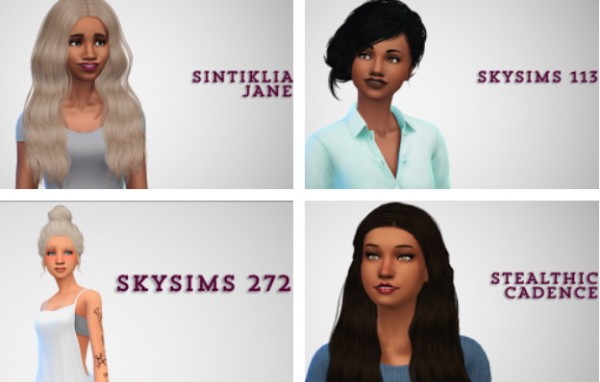 Swirl Goodies: Hairs retextured for Sims 4