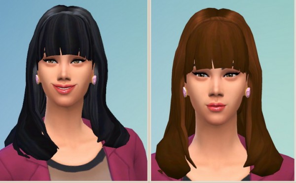 Birksches sims blog: That Girl Hair for her for Sims 4