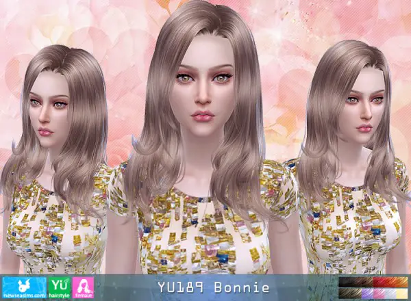 NewSea: YU189 Bonnie Hair for Sims 4