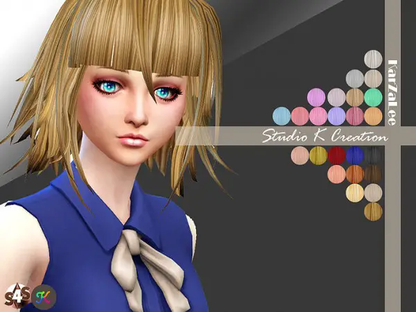 Studio K Creation: Animate hair 36   Crona for Sims 4