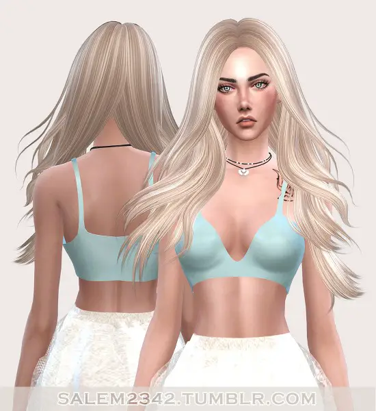 Salem2342: Skysims 280 Zoe hair retextured for Sims 4