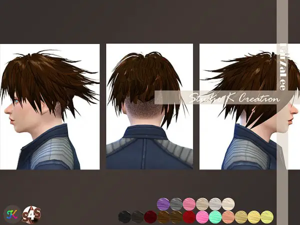 Studio K Creation: Animate hair 38   TETSU for Sims 4