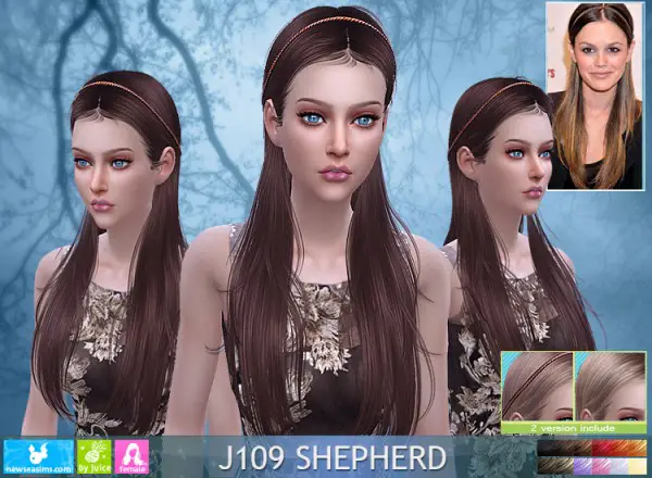 NewSea: J109 Shepherd hair for Sims 4