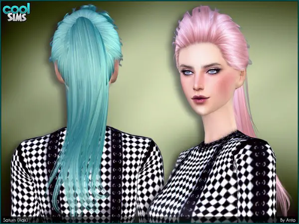 The Sims Resource: Saturn hair by Anto for Sims 4