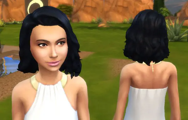 Mystufforigin: Medium flipped hair for Sims 4