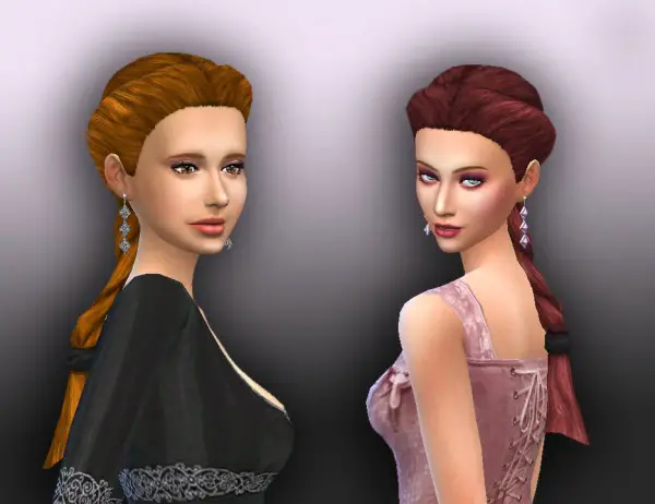 Mystufforigin: Medieval braids for Sims 4