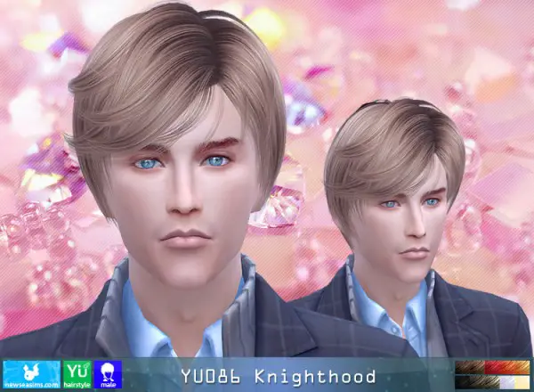 NewSea: YU086 Knightwood hair for Sims 4