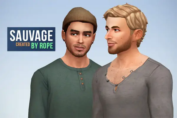 Simsontherope: Sauvage hairstyle for him for Sims 4