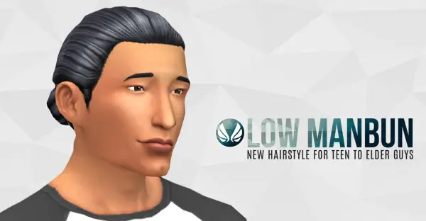 Simsational designs: Low Bun hair for Sims 4