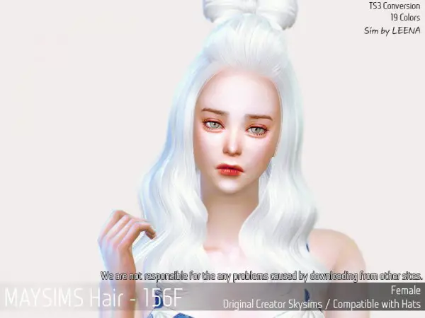 MAY Sims: May 156F hair retextured for Sims 4