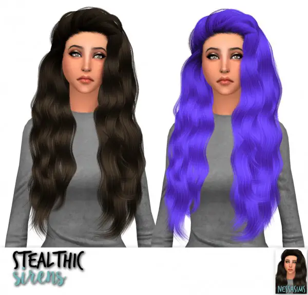 Sims 4 Hairs ~ Nessa sims: Stealthic`s Envy, Sirens and Wavves hairs ...