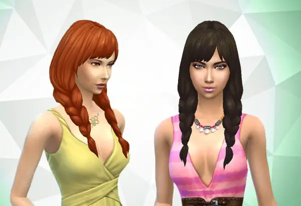 Mystufforigin: Spring braids for Sims 4