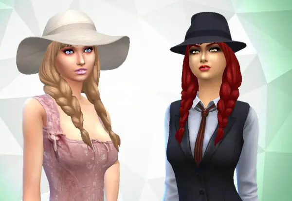 Mystufforigin: Spring braids for Sims 4