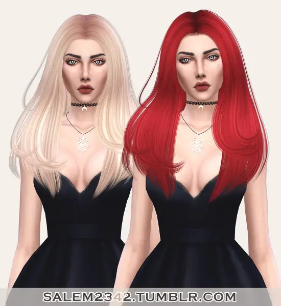 Salem2342: Sintiklia`s Rita hair retextured for Sims 4