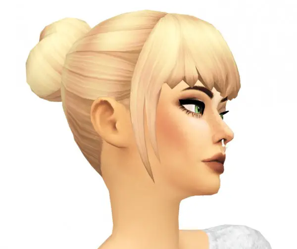 Simsworkshop: Buns n Bangs Hair by sarella sims for Sims 4