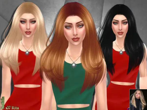Sintiklia Sims: Rita 37 hair for Sims 4
