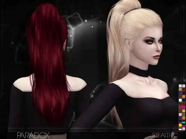 Stealthic: Paradox hair for Sims 4