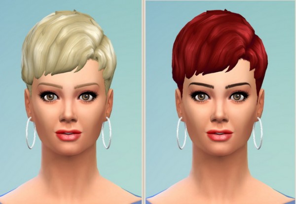 Birksches sims blog: Teased Short Hair for her for Sims 4