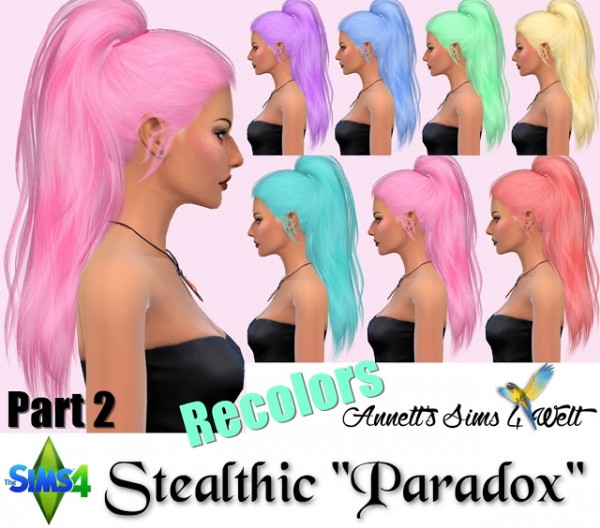 Annett`s Sims 4 Welt: Stealthic`s Paradox hair recolors for Sims 4
