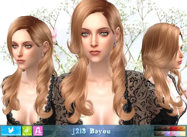 NewSea: J213 Bayou hair for Sims 4