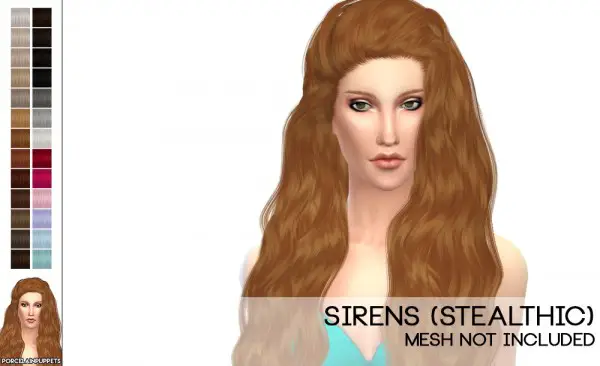 Porcelain Warehouse: Stealthic`s Sirens and Envy hairs retextured for Sims 4
