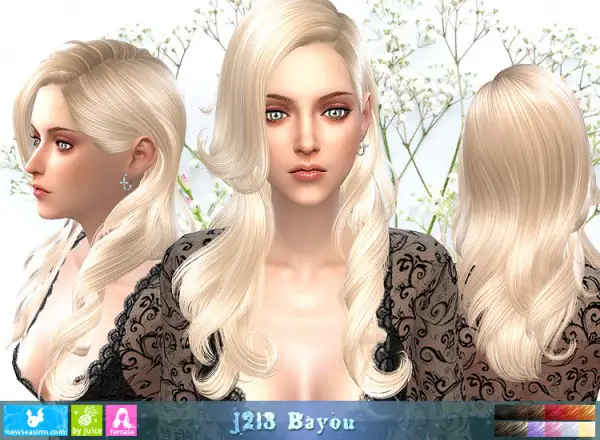 NewSea: J213 Bayou hair for Sims 4